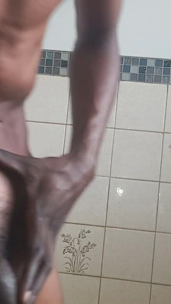 Spectacular moment from "Me shaving my big dick self."