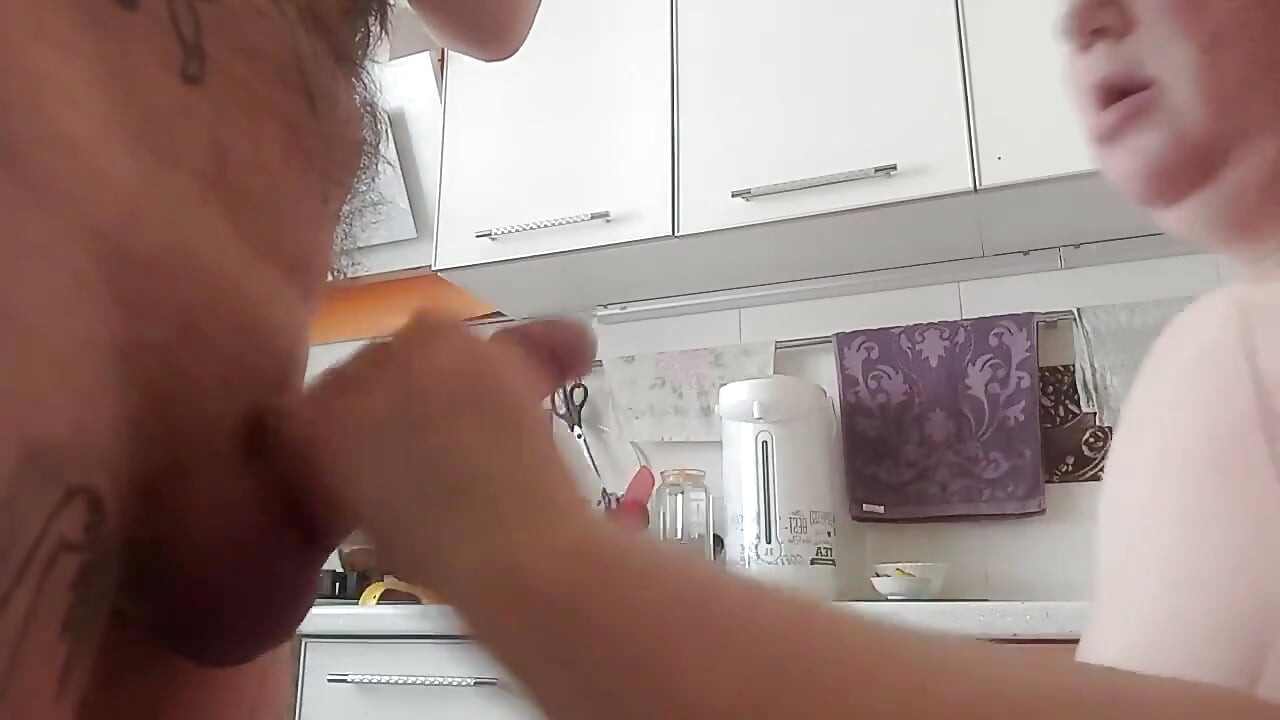 Milf BBW sucks my cock and gets a mouthful of cum 1