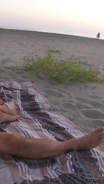Jaw-dropping moment from "Amateur French stepsister touches cock on public beach to her stepbrother in front of everyone "