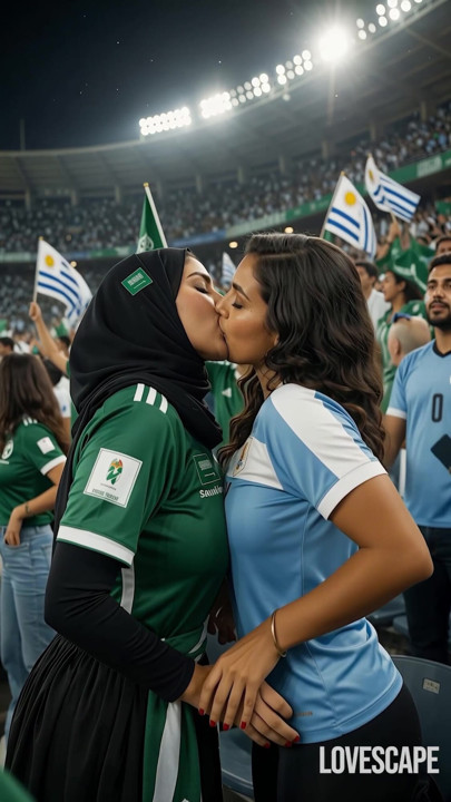 Saudi gegen uruguay böse makeout-krawatte (AI)