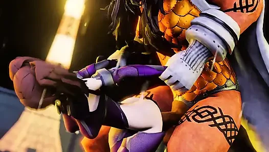 3D Girl warrior got taken by monster