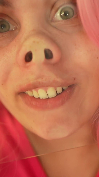 Tôn sùng khuôn mặt ngớ ngẩn và pignose trong thủy tinh