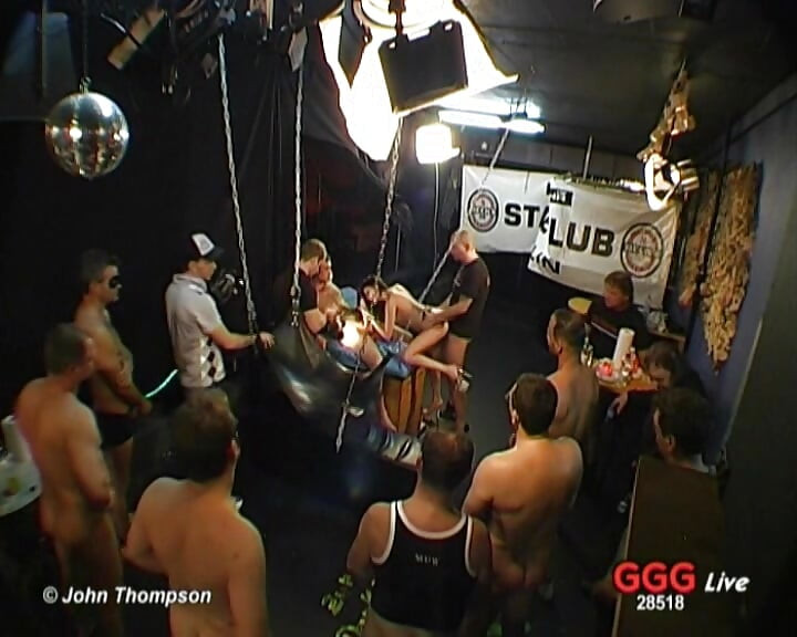 Ggg - Blonde Babe Gangbanged Live on Stage