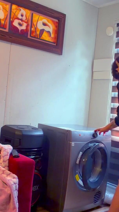 stepfather fucks his stepdaughter hard in the dryer taboo sex | Clip 1