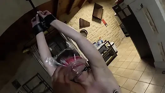Bondage BDSM Play on the Kitchen