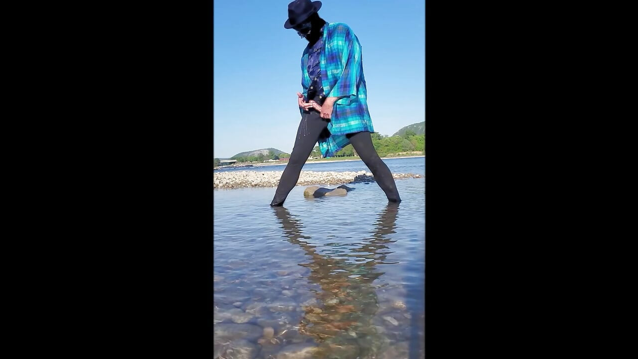 three times cum on the beach