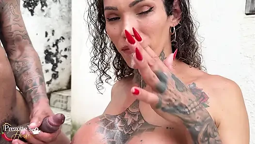 The Gardener Fucking the Mistress Sabrina Prezotte the Big-dicked Transvestite.