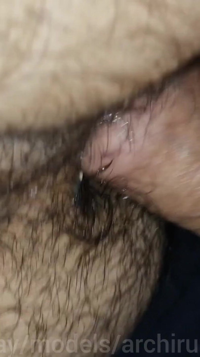 Powerful moment from "Stepfather's cock in the hole gushes cum right inside the hungry sissy servant"