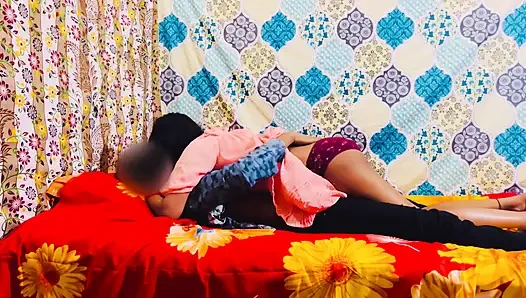 The girl came to her boyfriend's house to convince her but the boyfriend caught her and fucked her fast and made her scream