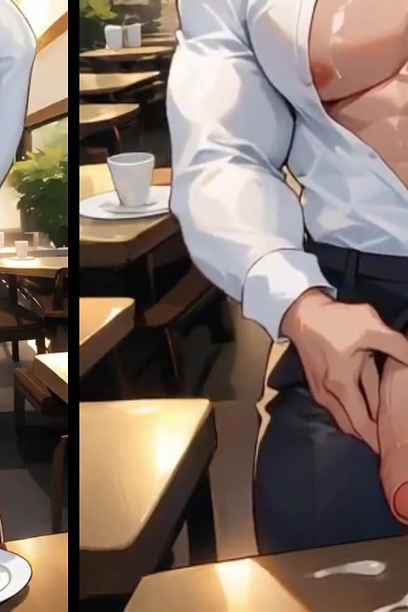 Black Waiter Sucks the Dicks of Customers and Kitchen Colleagues in Front of Everyone. Slide Pics Compilation Hentai