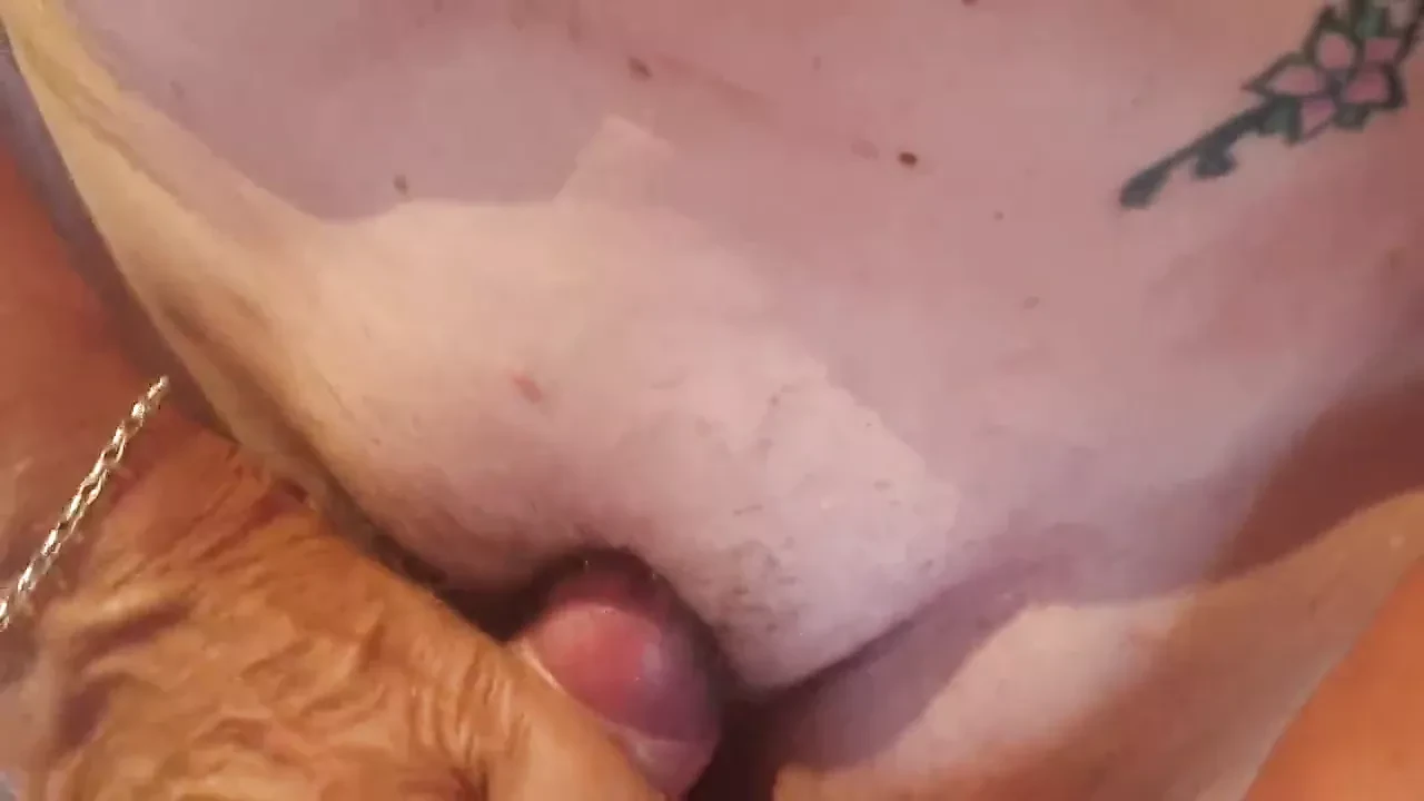 77 years young GILF jerk off & cum in her knickers