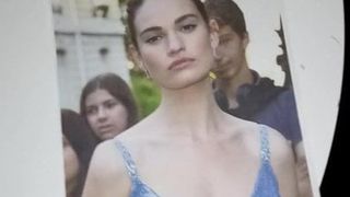 Lily James, Cum Tribute # 1 (Sissy-Session)