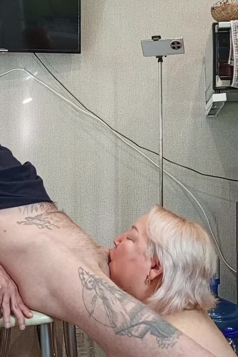 I Fill My Mother-in-law's Mouth with Hot Thick Cum and She Swallows
