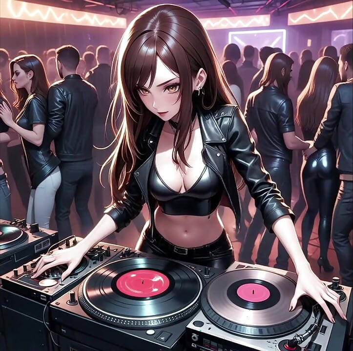 Anime Sexy DJ Synthwave Retrowave Electro AI