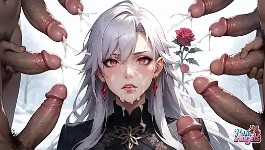 Snowy rose & mit sperma bespritzt Kapitulation: MILF Dildofest im Winter