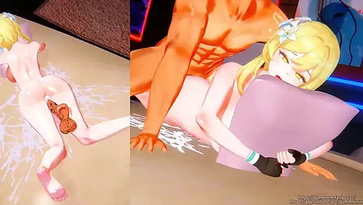 Genshin Impact - Lumine Erotic BBC Sex - 3D Hentai Animations