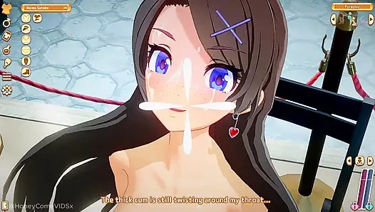 HoneyCome - история Momo, часть 1 - персонализированный характер - Первая встреча и оральный - без цензуры