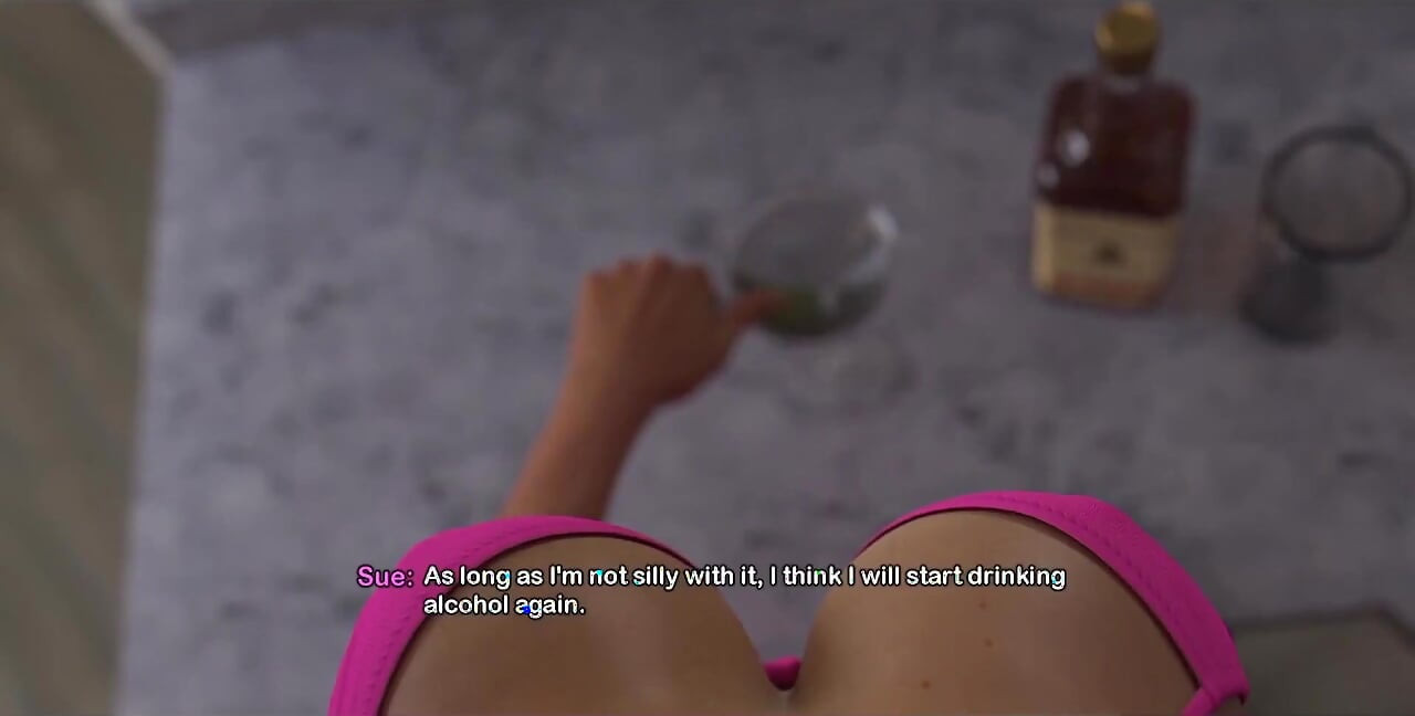 My Bimbo Dream - Brunette Stepmom with Massive Fake Tits Goes to Bed and Starts Masturbates for the First Time in Years