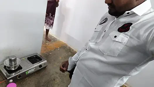 Her stepbrother was masturbating, Bhabhi saw the boy and Bhabhi was shaking her stepbrother's penis with pleasure.