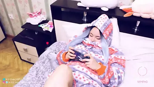 I Fucked my Hot Gamer Girlfriend in her Fluffy Pajamas!