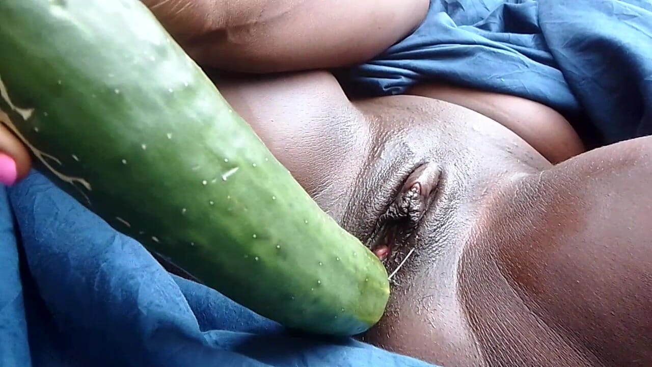 Fucking myself with cucumber