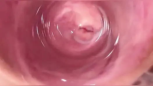 Camera in Vagina, Cervix POV, Creampie