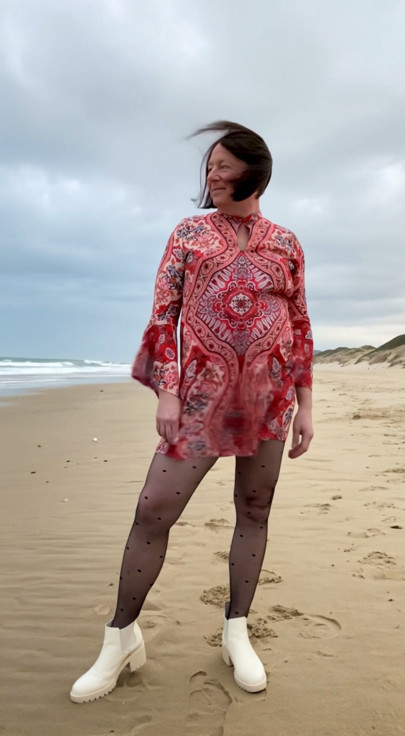 A lovely summer’s day on the beach – I’ve finally plucked up the courage – I love being Nicolette