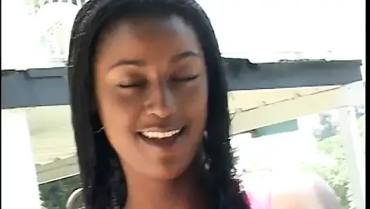 Black stud rams his dick inside ebony cock sucker