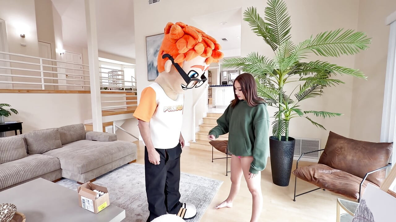 Shaved Petite Mia River Gives Footjob & Takes Facial on PornDudeCasting