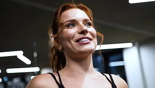 Redhead Wife Stretch by Perverted Pt for a Gym Membership