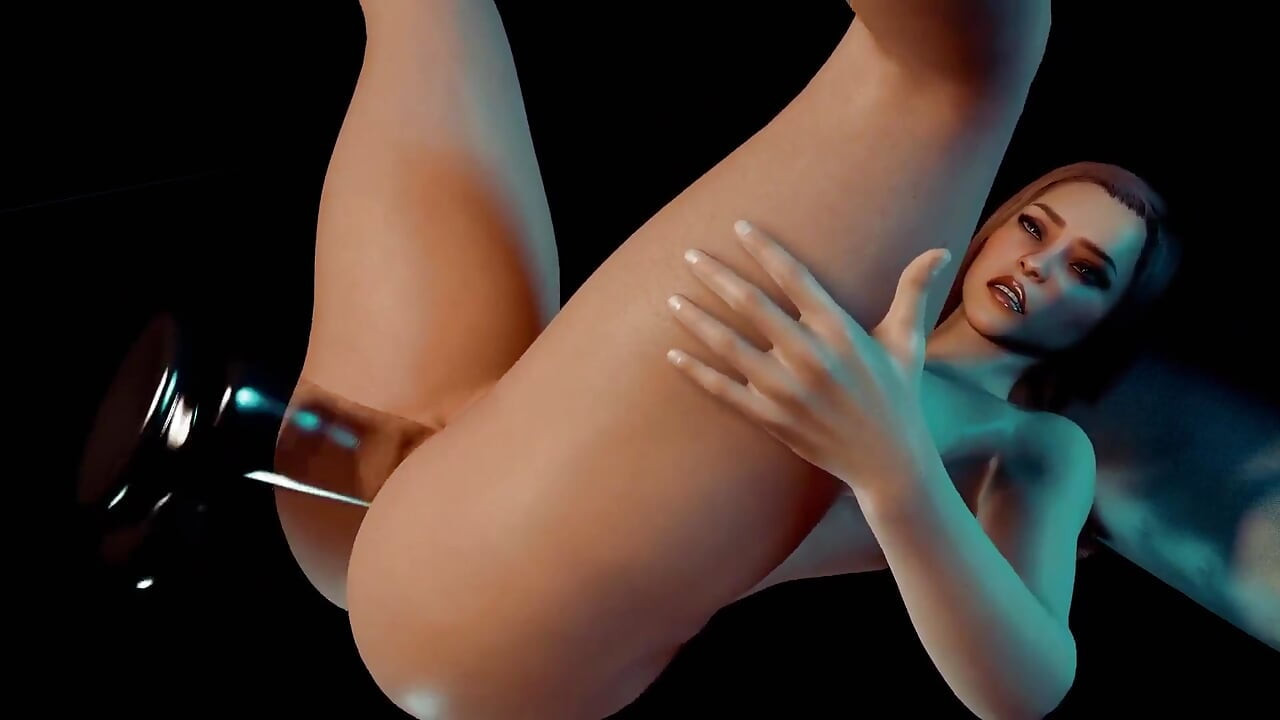 Busty Girl Has Anal Glass Dildo - 3D Porn