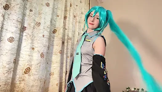Miku Vocaloid Pixie Tease - Costume Flirt to Hot Dildo & Anal Ride