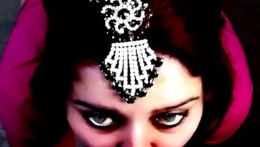 Hintli Bengalli güzel mavi gözlü evli kadın ofis patronuyla