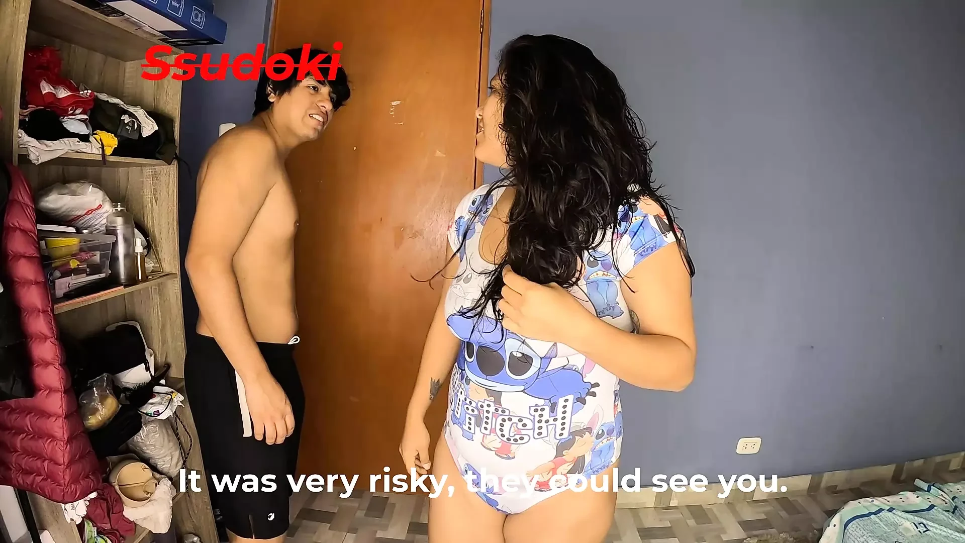 We had a sexual encounter in the school pool, everyone saw us fuck so hard that they had a collective orgy.
