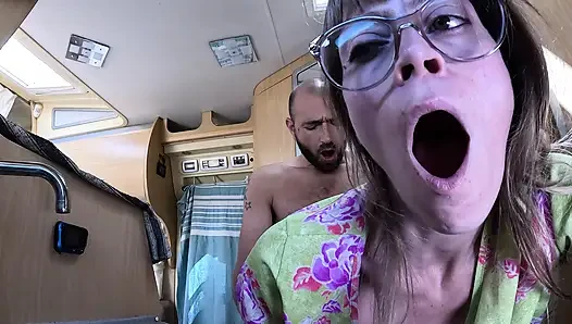 Horny wife washing dishes gets fucked hard from behind by her husband who cums inside her