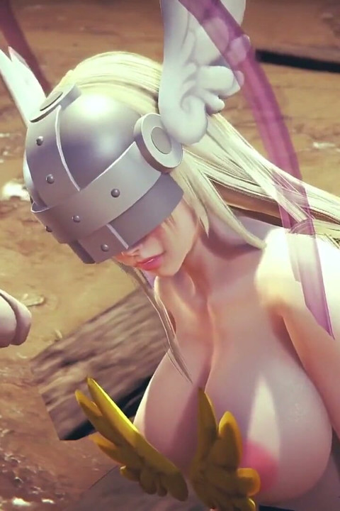 Angewomon gırtlağına kadar sakso : digimon hentai parodisi