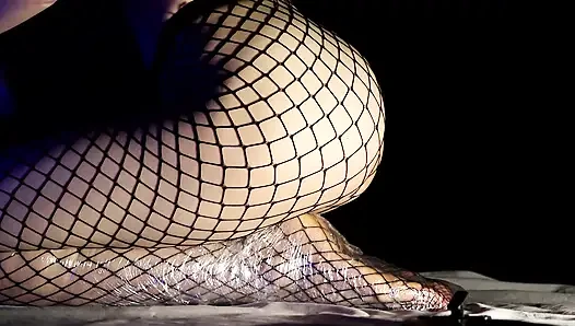 Bandaged Legs: Plastic Wrap Tease & Foot Fetish