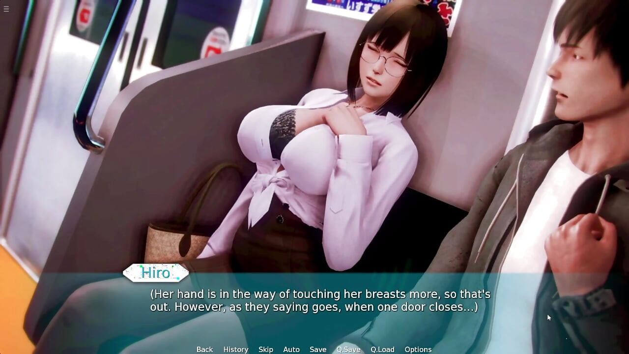 Hiro Massaging Japanese Milf Office Lady Boobs In Train