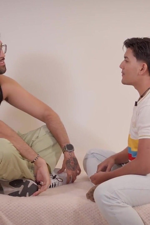 Latino Twink Fer Gil Gets Raw Bareback Creampie Bred by Camilo Brown After Losing Rock Paper Scissors