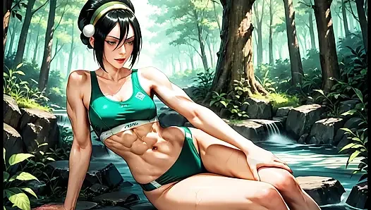 Sokka, avatar yokken Toph Beifong tarafından ormanda sevişiyor