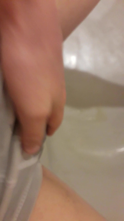 I stroke my cock through my wet briefs