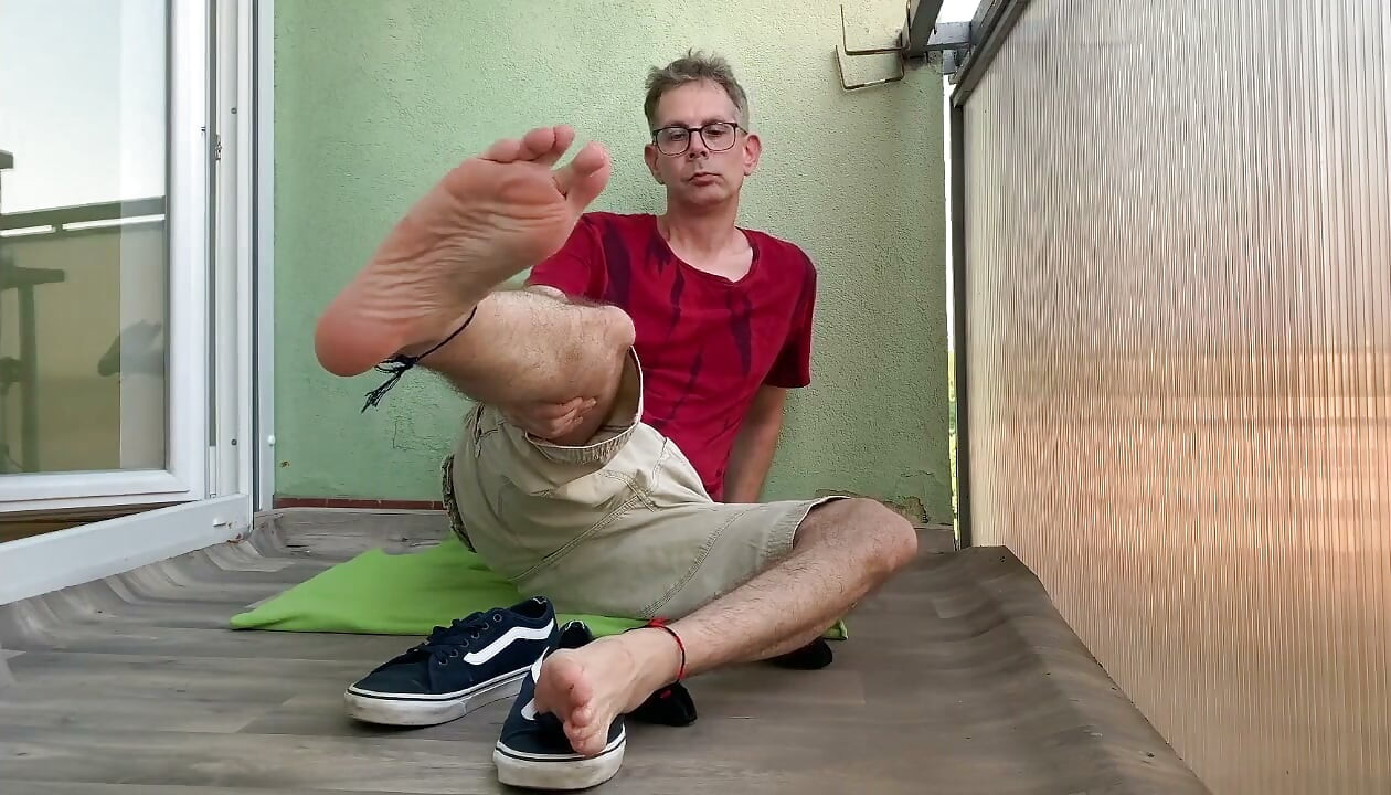 Foot show (Shoe and sock taking off NOn explicit video)