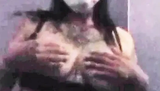 I secretly send my big tits to my stepbrother