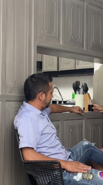 While his cuckolded wife cooks, he fucks the visitor | Clip 1