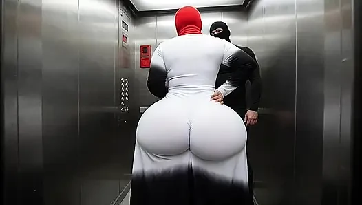 Big Ass Neighbor Twerking for Me in the Elevator