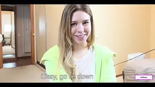 Horny Neighbor Found a Reason to Suck Cock!! Oral Pulsating Cum!!