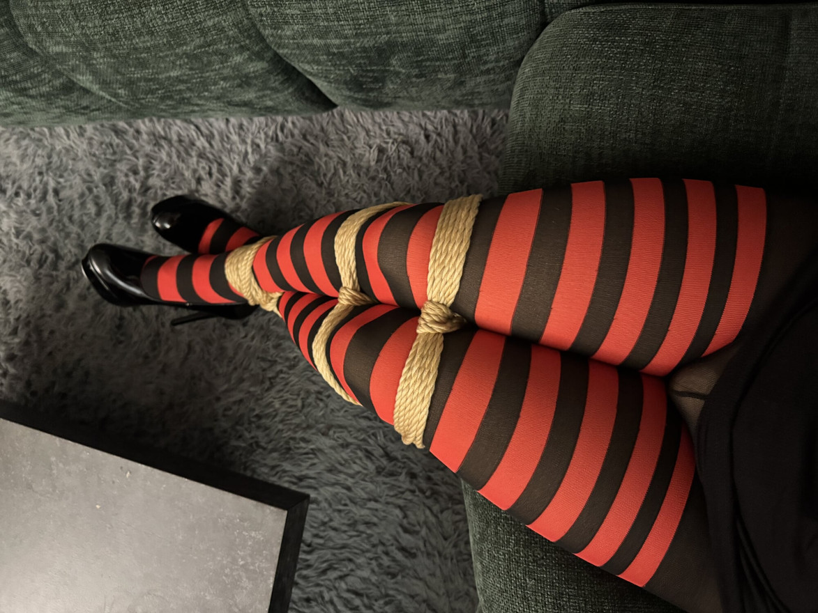 Rope tied and cum