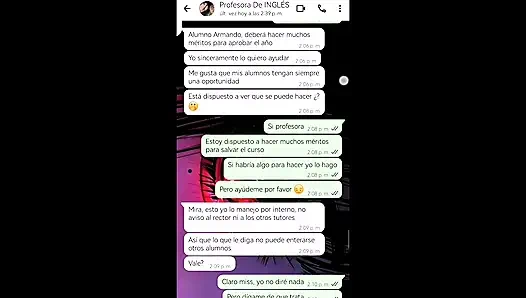 Heiße chatte mit meiner lehrerin, um ihren kurs zu bestehen - Nati sweet - natasha caseros