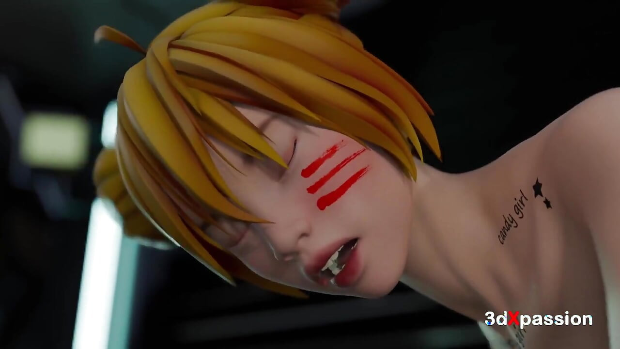 Futa Bonny Enters Wonderland Sector. Sexy Anime Girl Gets Mouth, Ass and Pussy Stuffed by Trans
