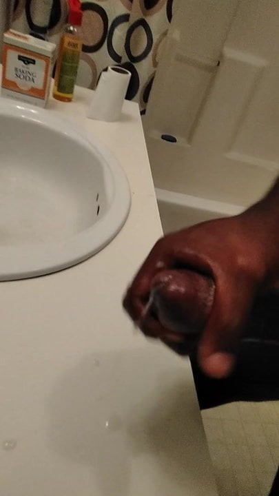 Big black dick stroke